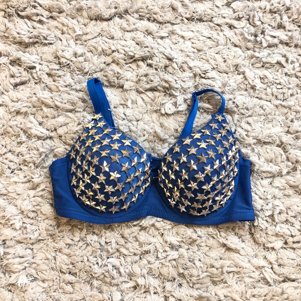 Blue Festival Bra with Stars